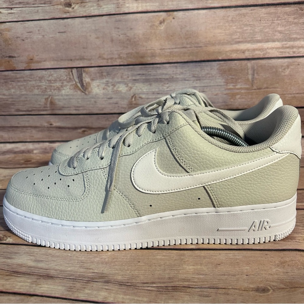 NIKE AIR FORCE 1 "Pebbled_ Leather Pure Platinum CT302-001 Men's Size 12